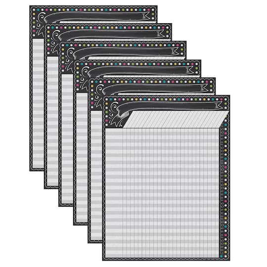 Teacher Created Resources Chalkboard Brights Incentive Chart, 6 Pack